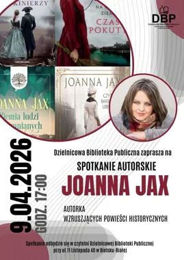 Joanna Jax w Bielsku-Białej - wieczór z książką i rozmową w Książnicy